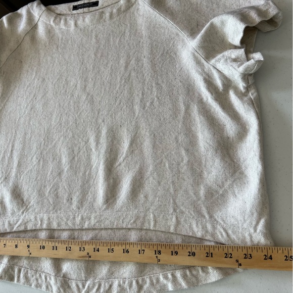 Ann Everett Women's Oversize Top High Low Natural Lagenlook Coastal Linen M ** - Picture 10 of 13